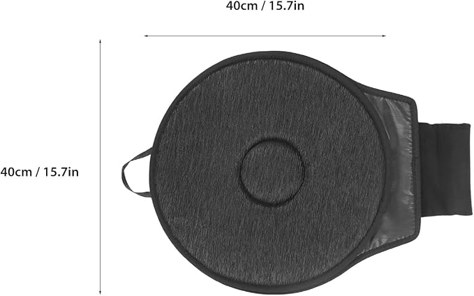 360 Rotating Seat Cushion for Car,Swivel Seat Cushion for Car for Elderly, 360 Rotating Car Seat Non Slip Cushion Support, Portable Rotating Car Seat Cushion for Elderly, Adult and Pregnant (Black)