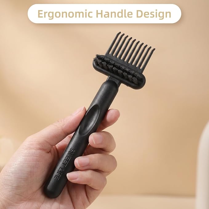 2pcs Hairbrush Cleaner Tool 2-In-1 Hair Brush Cleaner Tools Effective Brush Cleaning Tool Nylon Comb Cleaners & Remover Tools For Women Travel Home Salon Removal Hair