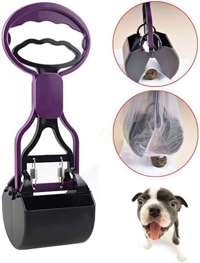 Pet Pooper Scooper for Dogs Cats | Non-Breakable High Strength Material, Durable Spring, Easy Pick Up Grass Gravel, Jaw Claw Rake, For Kids Children Women Men