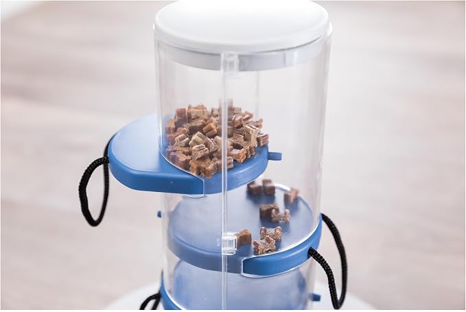 TRIXIE Gambling Tower Dog Activity Interactive Toy, Level 2 Food Puzzle Game, Brain Teasing Treat Dispenser, IQ and Mental Development Toy for Smart Dogs, Enrichment Toy for Boredom Busting