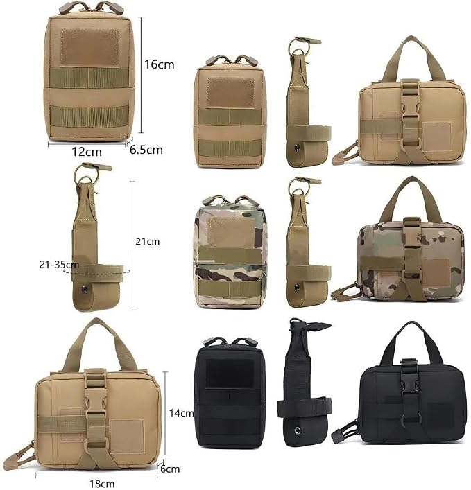 WAYO Dog Harness and Leash Set 6 Items - Military Tactical Vest with Collar for German Shepherd, Malinois, No Pull Training Walking Harness with Adjustable Straps (S/M/L/XL) (Green, L)