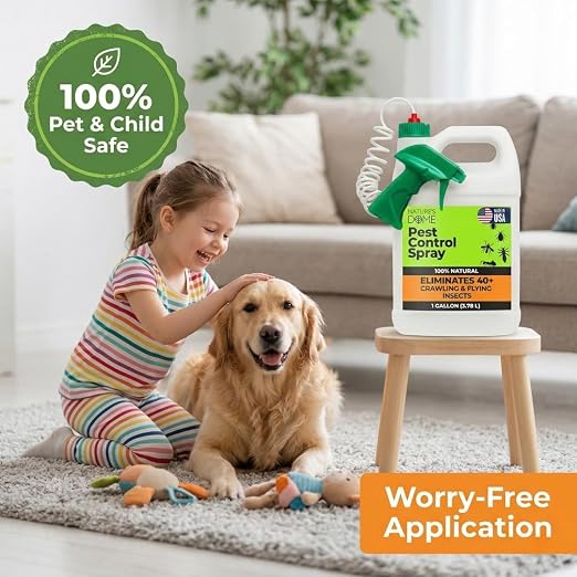 Nature's Dome Natural Pest Control Spray 1 Gallon | Ant Killer for Indoor & Outdoor | Eco-Friendly Bug Spray for Fleas, Ticks, Ants & Mosquitoes | Pet & Kid Safe