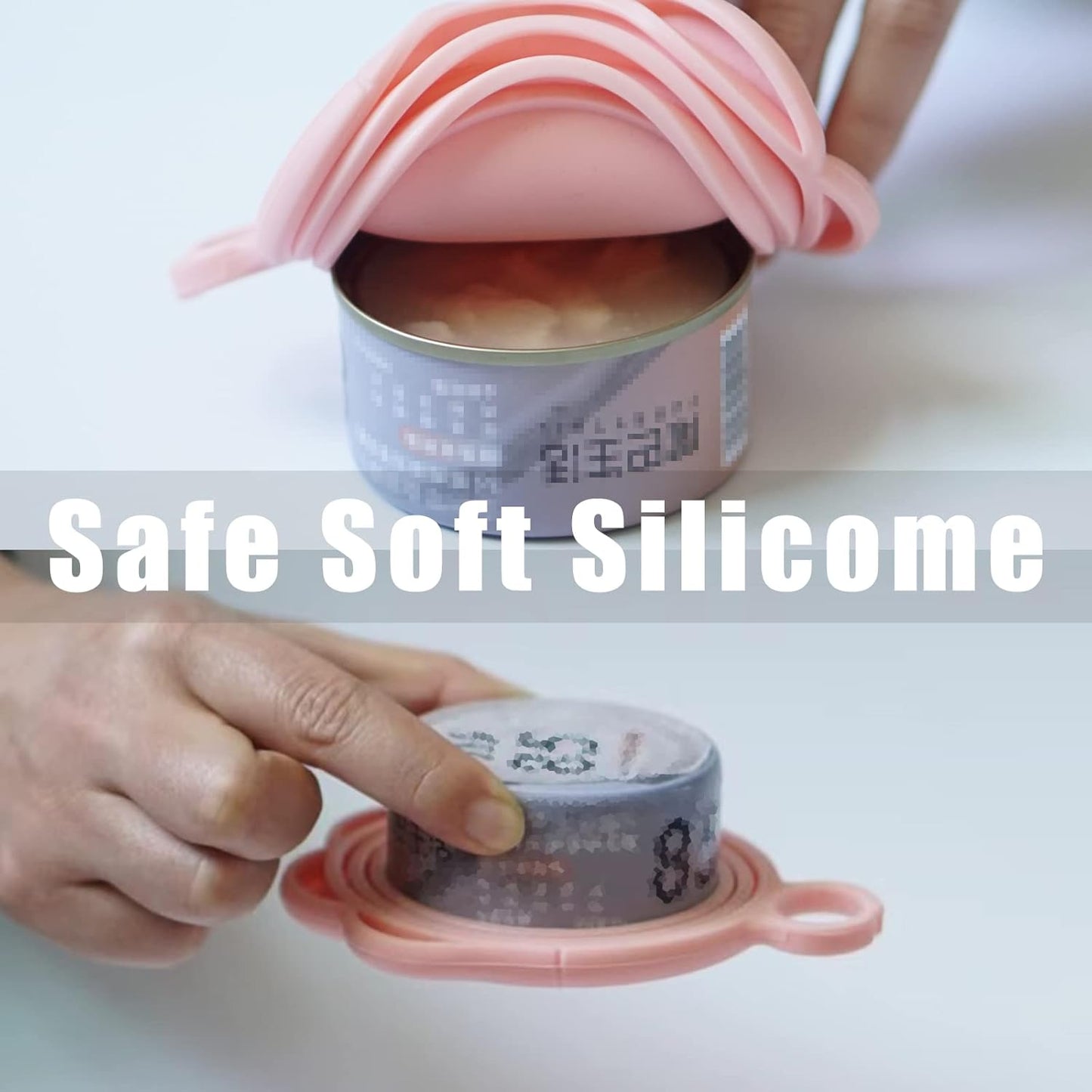 Meow&Woof Cat Food Can Lid and Spoon, BPA Free Cover for Animal Wet Food Storage, Reusable Topper for 3/5 /5.1/5.5/12/ 13 oz Cans Refrigerator Fresh Wash Machine Apply