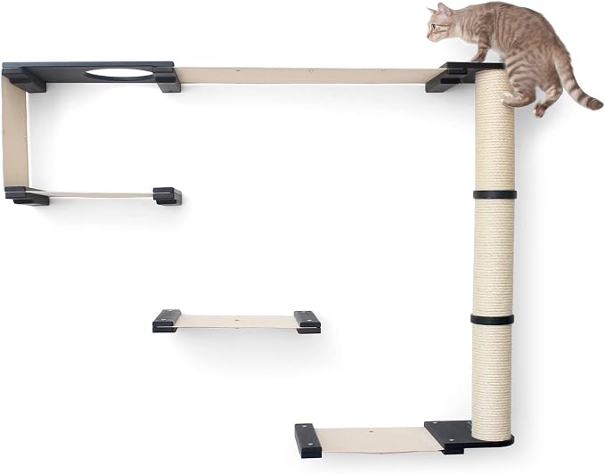 CatastrophiCreations Climb - Multiple-Level Cat Hammock & Climbing Activity Center, 36 x 56 x 12 Inches, Natural Bamboo/Natural Canvas (Pack of 1)