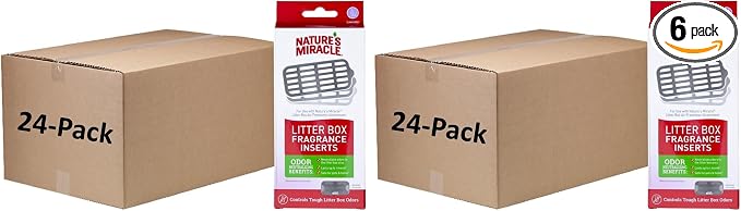 Nature's Miracle Litter Box Fragrance Inserts, Contains 3 Fragrance Insert Refills, for Cat Litter Box Air Freshner (Pack of 2)