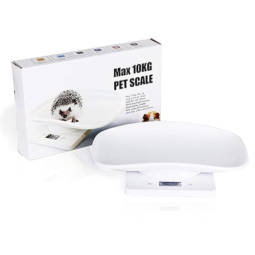 Digital Pet Scale LCD Electronic Small Animals Weighing Scale, Kitchen Food Scale, Mini Precision Grams Weight Balance Scale with g/ml/oz/lb for Pup/Cat/Hedgehog/Ferret/Hamster/Tortoise/Lizard