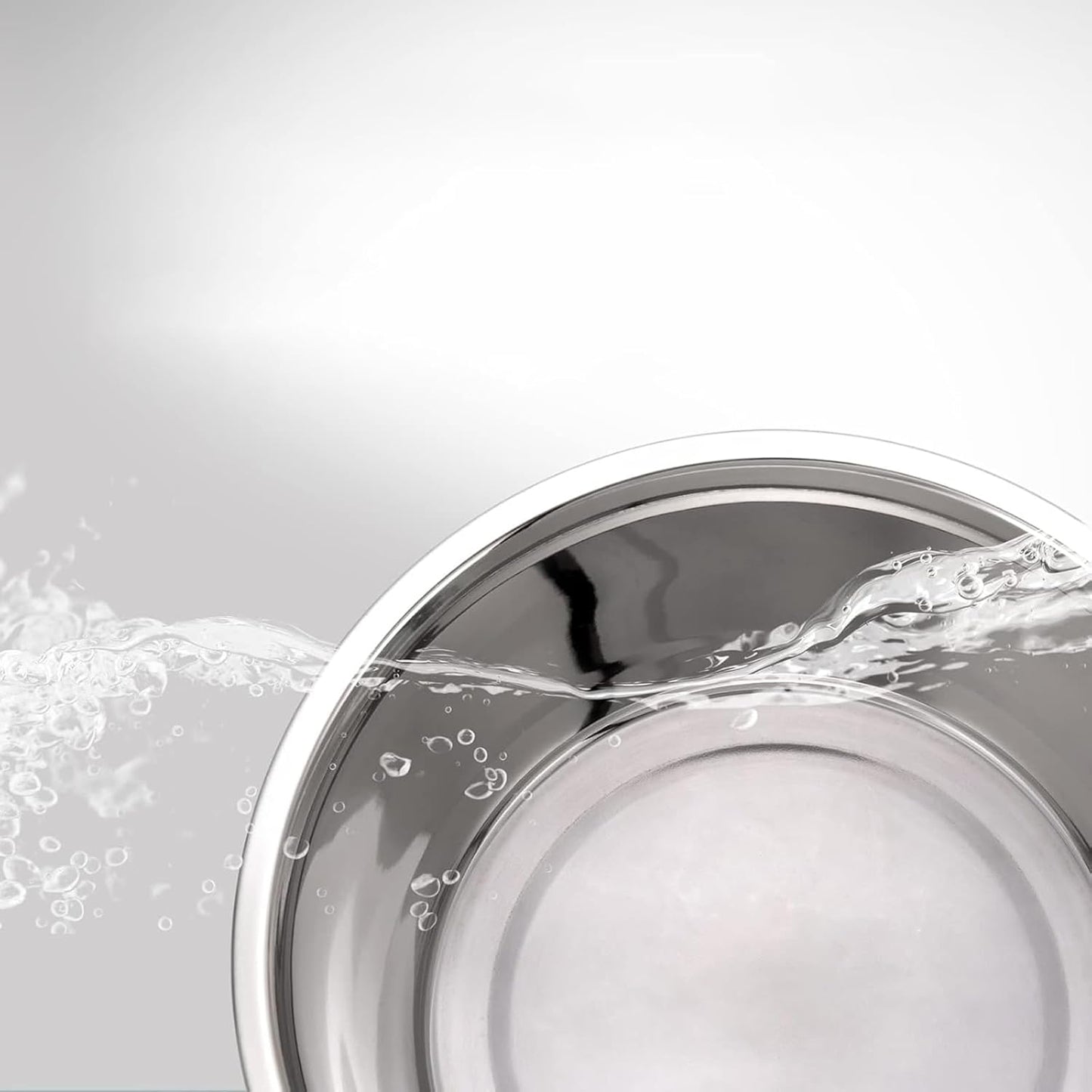 YINGFAN Stainless Steel Dog Bowls Set of 2, Metal Dog Bowls with Non-Slip Rubber Base, Durable Food and Water Bowl for Medium, Large Dogs, Holds 7 Cups, BPA-Free, Dishwasher Safe (Black)