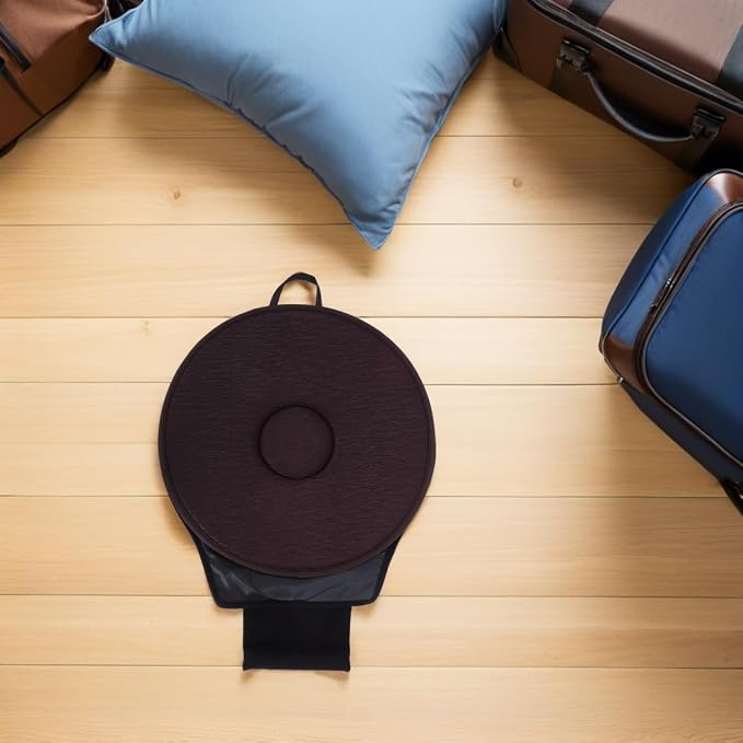 OUNONA 360 Degree Rotating Car Seat Cushion Lightweight Breathable Swivel Pad for Elderly Pregnant Women Easy Transfer Seat Protection for Home Office Travel 16.92X15.74X1.18 Inches