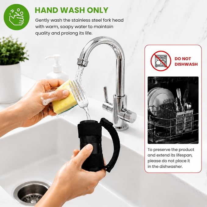 2 Pcs Adaptive Utensils Set with Spoon and Fork, Weighted Adaptive Utensils for Hand Tremors & Parkinson's & Weak Hand Grip with Non-Slip Grip,90° Angled Weighted Silverware for Arthritis