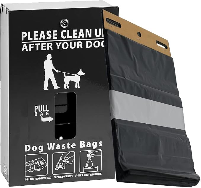 Zero Waste USA Starter Dog Waste Dispenser with 400 Free Bags, Matte Black