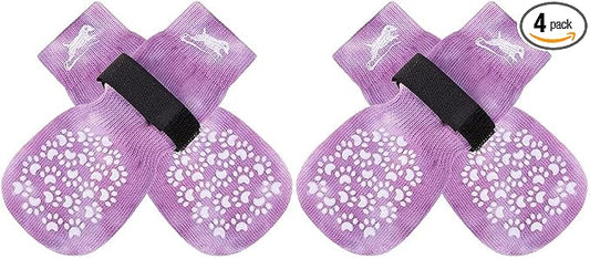 EXPAWLORER Anti Slip Dog Socks to Prevent Licking Paws, Dog Shoes for Hot Pavement, Dog Booties for Small Medium Large Senior Dogs, Traction Control Boots & Paw Protectors for Hardwood Floors