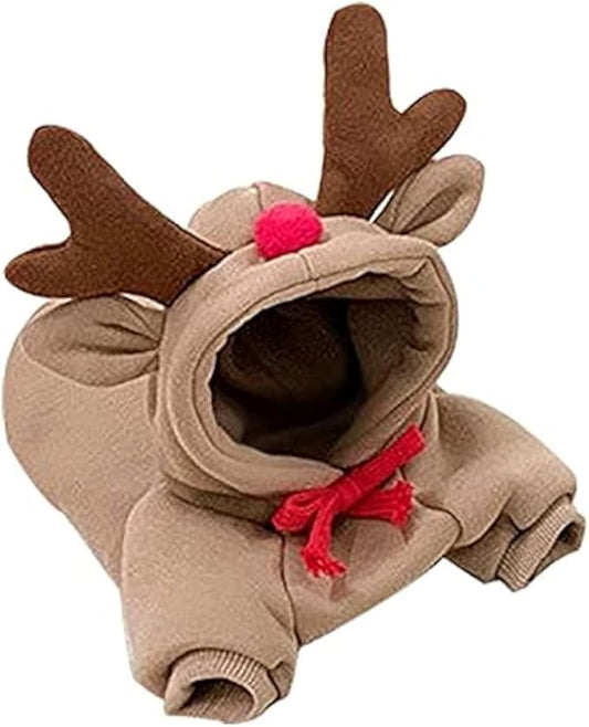 Warm Dog Winter Clothes Cute Fruit Dog Coat Hoodies Fleece Pet Dogs Costume Jacket for French Bulldog Chihuahua Ropa para Perro(Coffee,XXL)