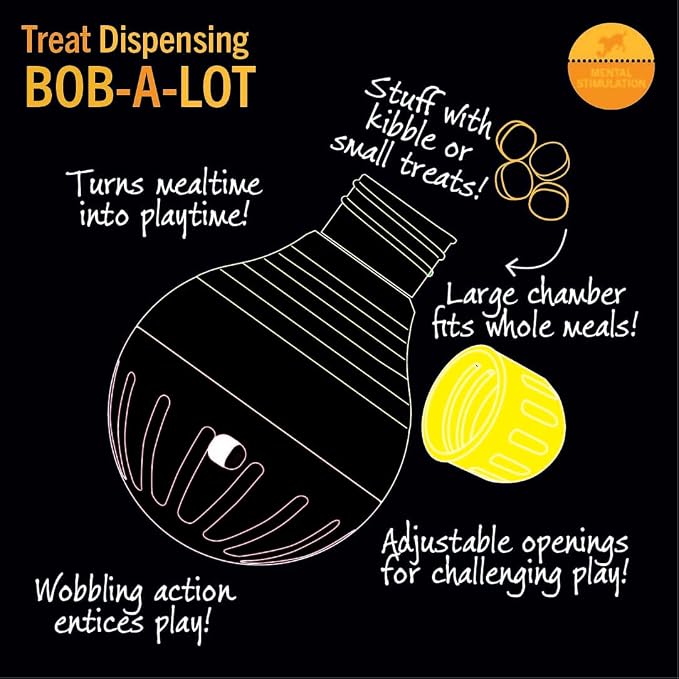 Starmark Treat Dispensing Bob-A-Lot Small Dog Interactive Feeder Toy