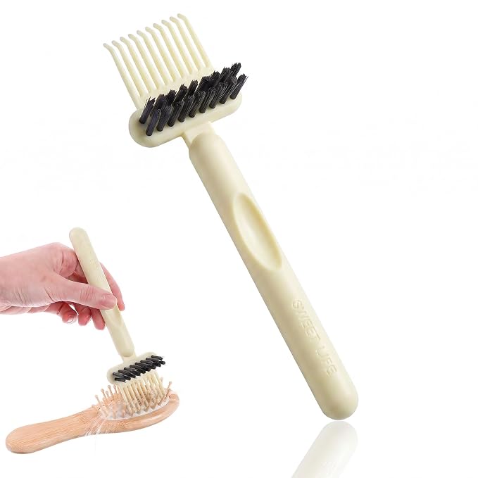 2-in-1 Hair Brush Cleaner & Remover Tool Brush Cleaning Tool Comb Cleaner Effective Hairbrush Cleaners Small and Portable for Travel Man Woman Home Salon Removing Hair Dust