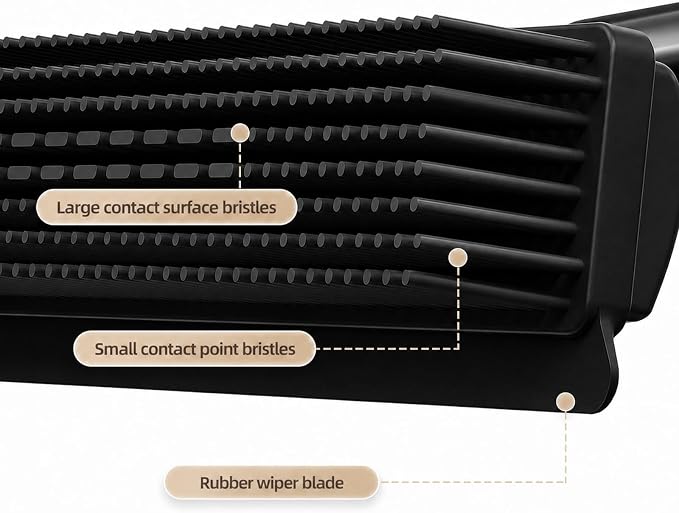 GOOGO Pet Hair Removal Kit with Carpet Rake, Black | black carpet rake and scraper kit, rake and scraper tool combination, for pet hair on carpet and fabric surfaces