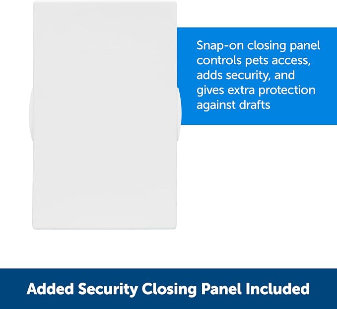 PetSafe Plastic Dog & Cat Door, Pets Up to 220 lb, X-Large | Flap Opening 13 5/8 in W x 23 5/8 in H, Snap-on Closing Panel, Paintable Frame, Easy DIY Install