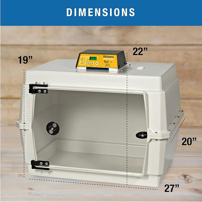 Brinsea TLC-50 Eco Series II Large Bird Brooder, Pet Recovery Incubator with Air Filtration & Digital Temperature Display for Birds, Puppies, Kittens, and Other Orphaned & Injured Small Animals