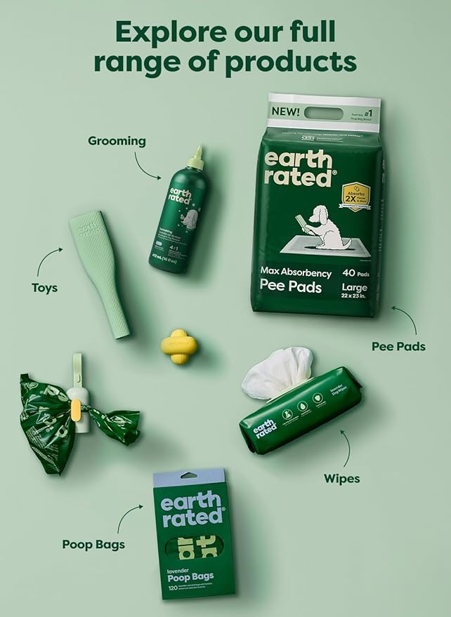 Earth Rated Max Absorbency Trial Pack Puppy Pee Pads for Dogs Absorbs 2X Faster & 2X More, Leak-Proof, Odor Control Potty Training, Unscented, XL, 28” x 34”, 1 Count