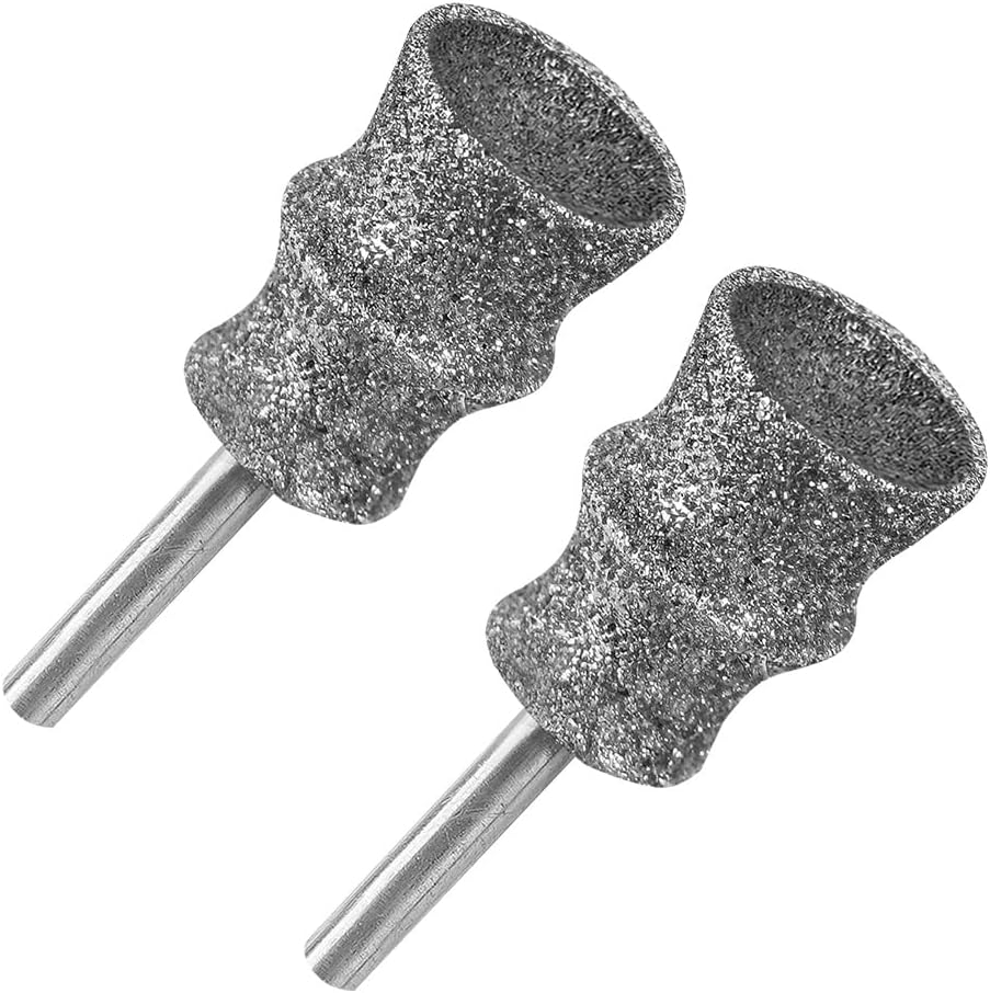 Diamond Dog Nail Grinder Attachment,1/8'' Pet Nail Grinder Wheel for Dremel Dog Nail Grinder, Diamond Rotory Bit for Dogs&Pets Nail Care,2-Pack（Large D+D）