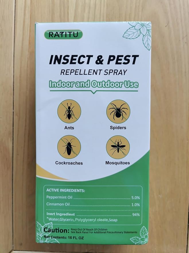 Peppermint Oil Insect and Pest Repellent Spray, 16 OZ Insect Repellent Spray for Ants, Spiders, Cockroaches, Mosquitoes, Indoor & Outdoor Bug Repellent for Insects, Pet & Human Safe Natural Formula