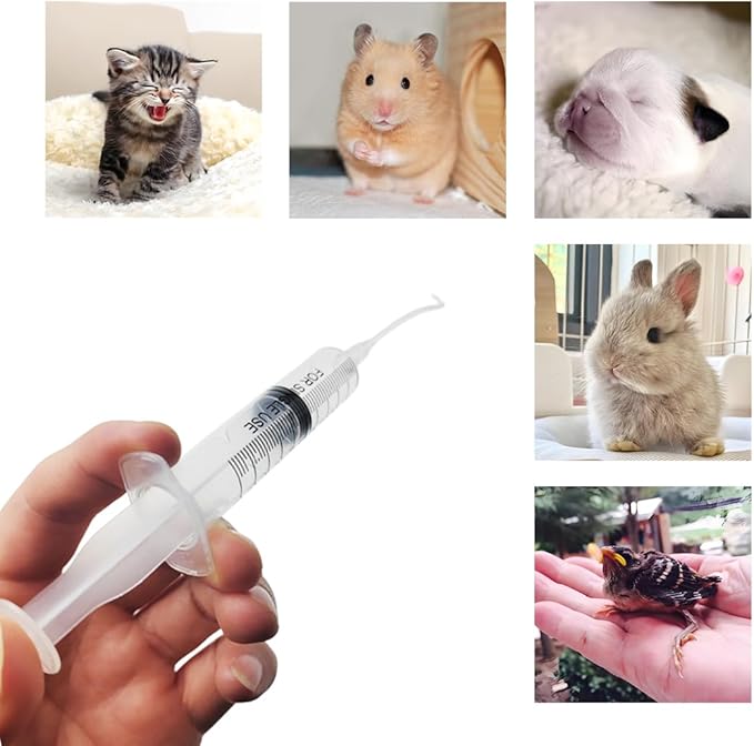 Yiqianhome 11pcs Puppy Kitten Feeding Tube Kit for Small Animals and Clear Feeding Syringe 5/10/20/30/60ml, Clear Feeding Tube, Syringe Bulb for Puppy Kitten Nestling Feeding Tools