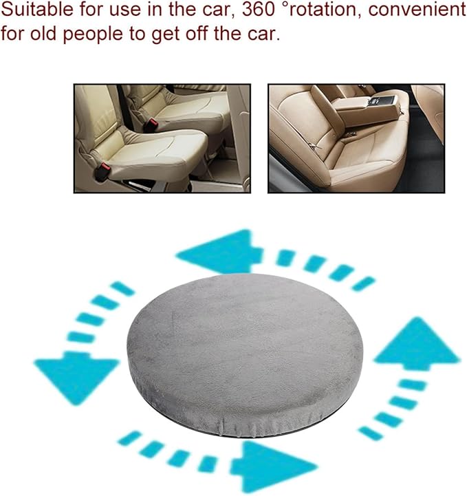 Rotating Seat Cushion,Rotating Car Swivel Seat Cushion Rotatory Chair Pad Comfort Skidproof Antiskid Office Home Use Car Swivel Seat Cushion