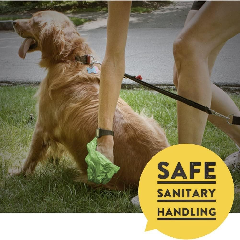 Dog Poop Bags, Dog Waste Bags, Biodegradable Unscented Refill Rolls, Includes Dispenser