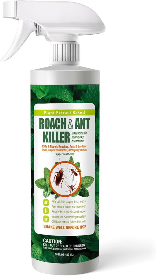 EcoVenger® Roach and Ant Killer 16 oz | Kills on Contact | Extended 4-Week Deterrence | Peppermint Scent | Child and Pet Safe