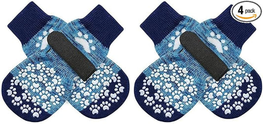 EXPAWLORER Anti Slip Dog Socks to Prevent Licking Paws, Dog Shoes for Hot Pavement, Dog Booties for Small Medium Large Senior Dogs, Traction Control Boots & Paw Protectors for Hardwood Floors