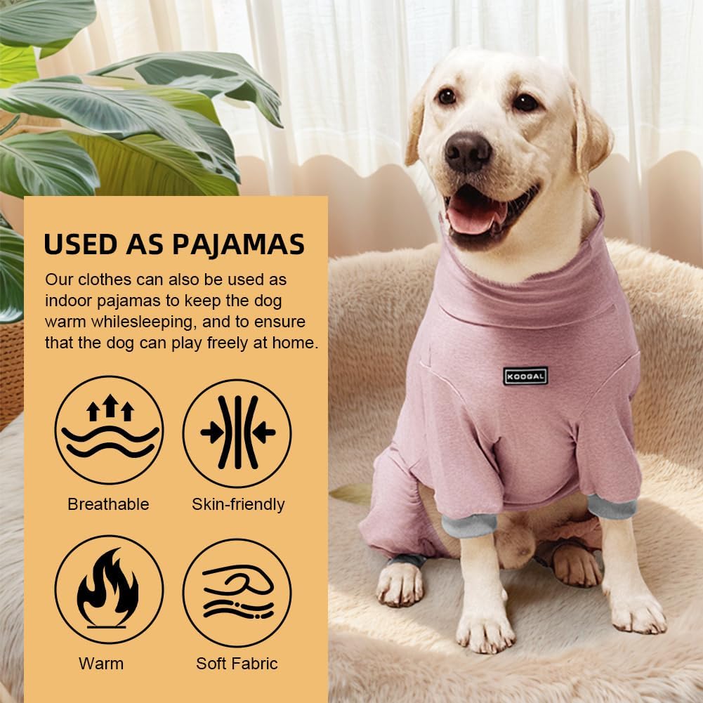 Dog Pyjamas PJS Sweater Clothes and Home Clothing Suitable for Small to Medium Breeds of Dogs, Dog Neutering Suits, Extra-Large Stretch Fabric, Four-Legged Clothes(Thin Pink, XL)