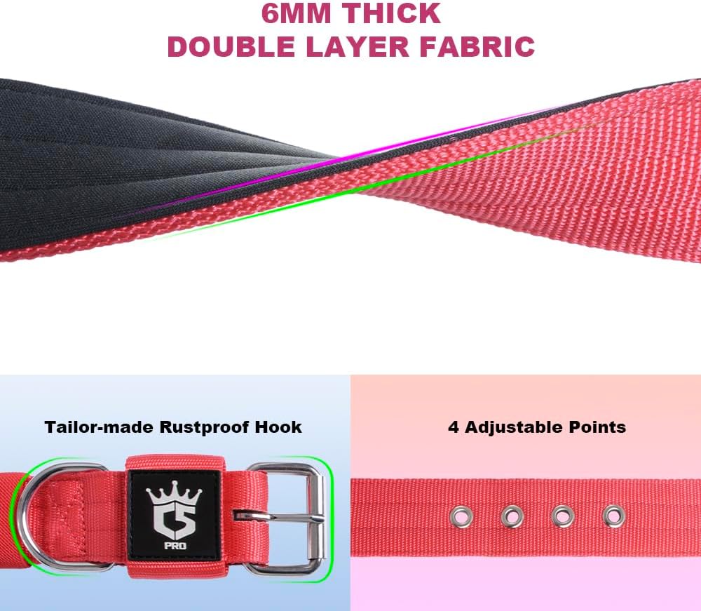 TSPRO Tactical Dog Collar 1.5 Inch Wide Thick Dog Collars with Heavy Duty Metal Buckle, Durable, Strong, Adjustable for Medium to Large Dogs (Khaki L)