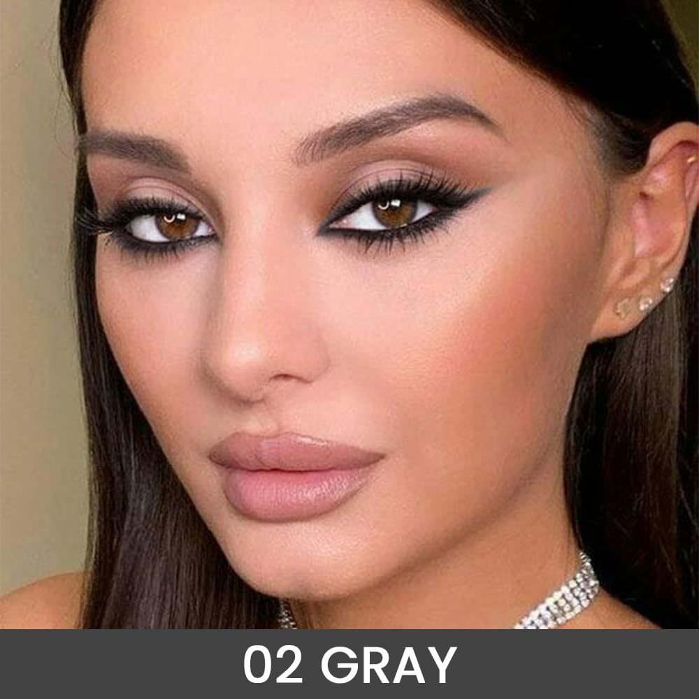 evpct 1Pcs Grey Gel Eyeliner Pencil Eye Black Face Paint Stick Makeup Set Waterproof Matte Cream Crayon Eyeliner Pencil Set Cat Eye Liners Eyeshadow Guide delineador de ojos contra el agua