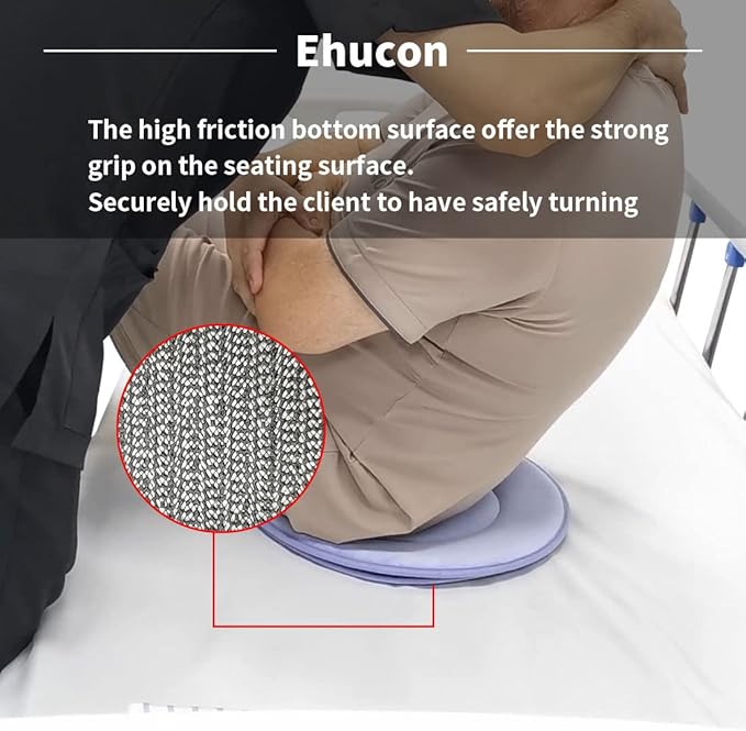 Swivel Seat Cushion 360 Degree Rotating Seat Cushion Light Weight Portable Pivot Disc Pad for Elderly, Pregnant Woman, Swivel Car Seat. Easy Turning from Bed to Wheelchair or Chair-19.5"X19.5"