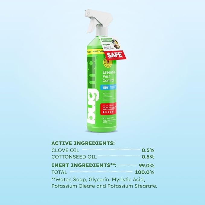 BugMD Empty Refillable Spray Bottle 32 oz for Pest Control Essential Oil Concentrate (Sold Separately), 3 Modes