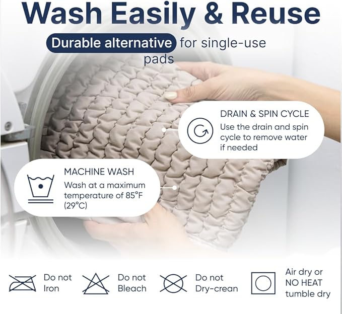 PAULATO BY GA.I.CO. Waterproof Chair Pad – 24x20 Reusable Seat Cover for Car or Wheelchair – Machine Washable Protector for Incontinence – Absorbent Changing Cushion for Elderly Care - Light Grey