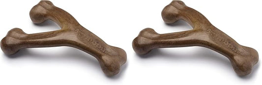Benebone Wishbone Dog Chew Toy for Aggressive Chewers | Real Bacon Flavor | Made in USA | Giant Size | Pack of 2