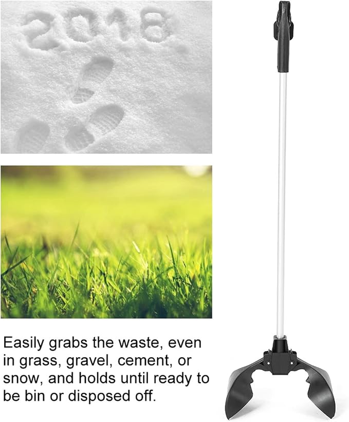 Metal Pooper Scooper Pooper 75×13×9 Balck Dog Poop Scoop Dirt Picker Dog Waste Easy Pickup Tool with Handle