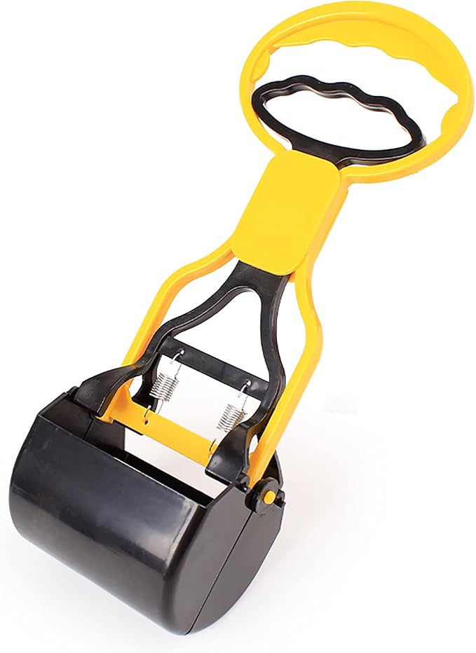 Pet Pooper Scooper for Dogs Cats | Non-Breakable High Strength Material, Durable Spring, Easy Pick Up Grass Gravel, Jaw Claw Rake, For Kids Children Women Men