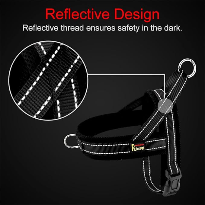 Plutus Pet No Pull Dog Harness for Large Dogs, Breathable Mesh Padded | Adjustable Reflective with Handle, Escape Proof, Quick Fit Pet Vest, Front Clip, for Training and Walking, Ranger Green, XL