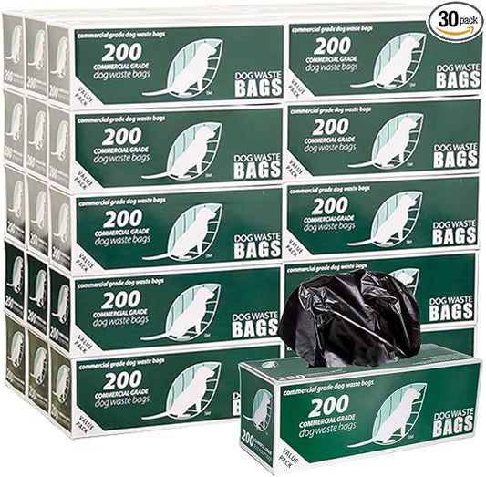 Zero Waste USA - 6,000 Commercial Dog Waste Station Refill Bags, 30 Rolls | Commercial dog waste station refill rolls, universal fit bags, heavy-duty pet waste bags for parks, apartments & HOAs