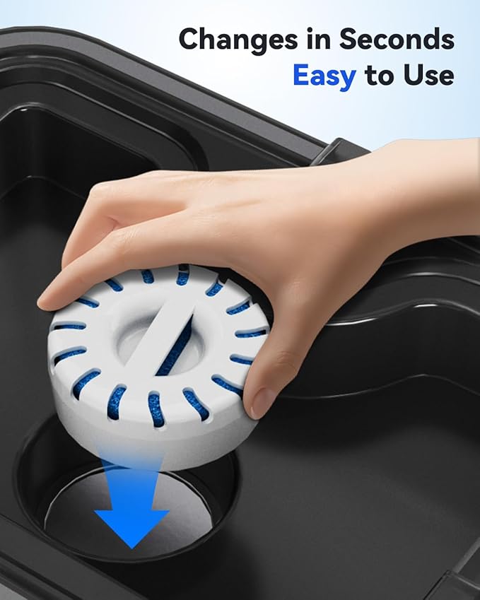 4-Pack Replacement Water Filters for IAD Large Dog Water Fountain | BPA-Free | Lasts 2 Months per Filter | Compatible with Stainless Steel Pet Fountains