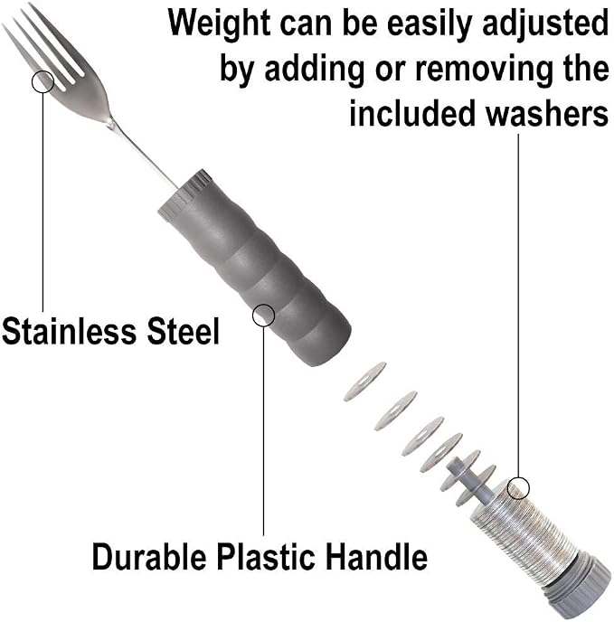 Rehabilitation Advantage Adjustable Weighted Fork with Washer Center