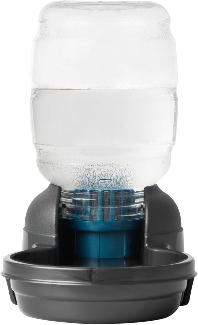 Petmate Replendish Automatic Dog Water Dispenser Gravity Pet Waterer with Microban Protection Base, 100% BPA Free - 0.5 Gallon, Wide Mouth Bowl, with 2 Extra Filters