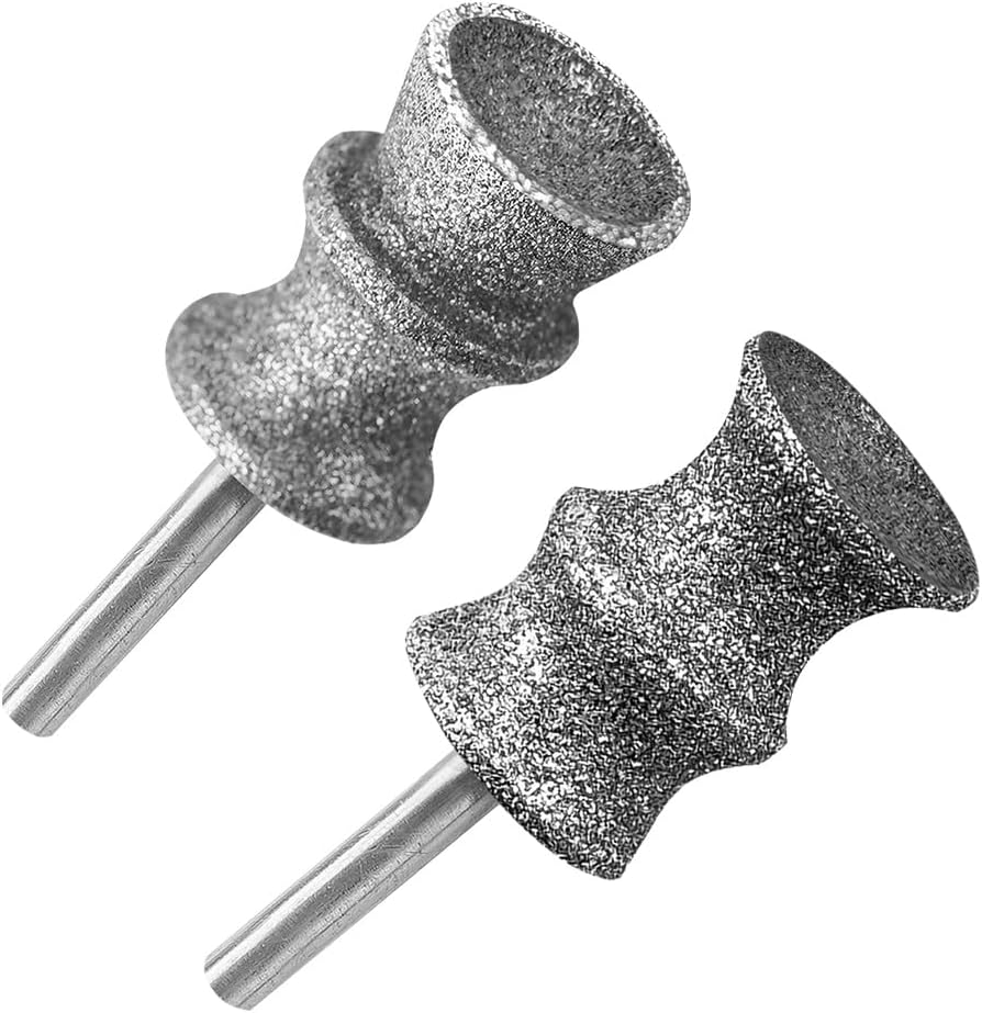 Diamond Dog Nail Grinder Attachment,1/8'' Pet Nail Grinder Wheel for Dremel Dog Nail Grinder, Diamond Rotory Bit for Dogs&Pets Nail Care,2-Pack（Large V+B