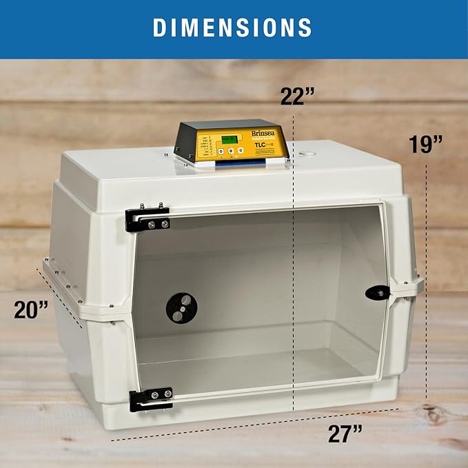 Brinsea TLC-50 Advance Series II Large Bird Brooder Pet Incubator with Nebulizer and Digital Display, ICU Incubator for Adult Birds, Newborn Puppies, Kittens, and Other Small Animals
