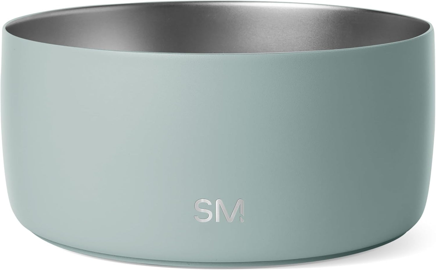Simple Modern Stainless Steel Pet Water Bowl for Dogs & Cats | Insulated Stainless Steel Food Bowls for Dog Cat | No Tip No Slip BPA Free | Bentley Collection | Large (8 Cups) | Sea Glass Sage