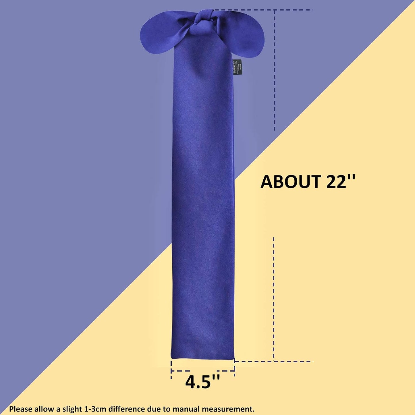 Harrison Howard Stretchy Tail Guard - Breathable Horse Tail Protection, Slip On Design, 2 Strand Closure Straps, 22" L Length - Navy