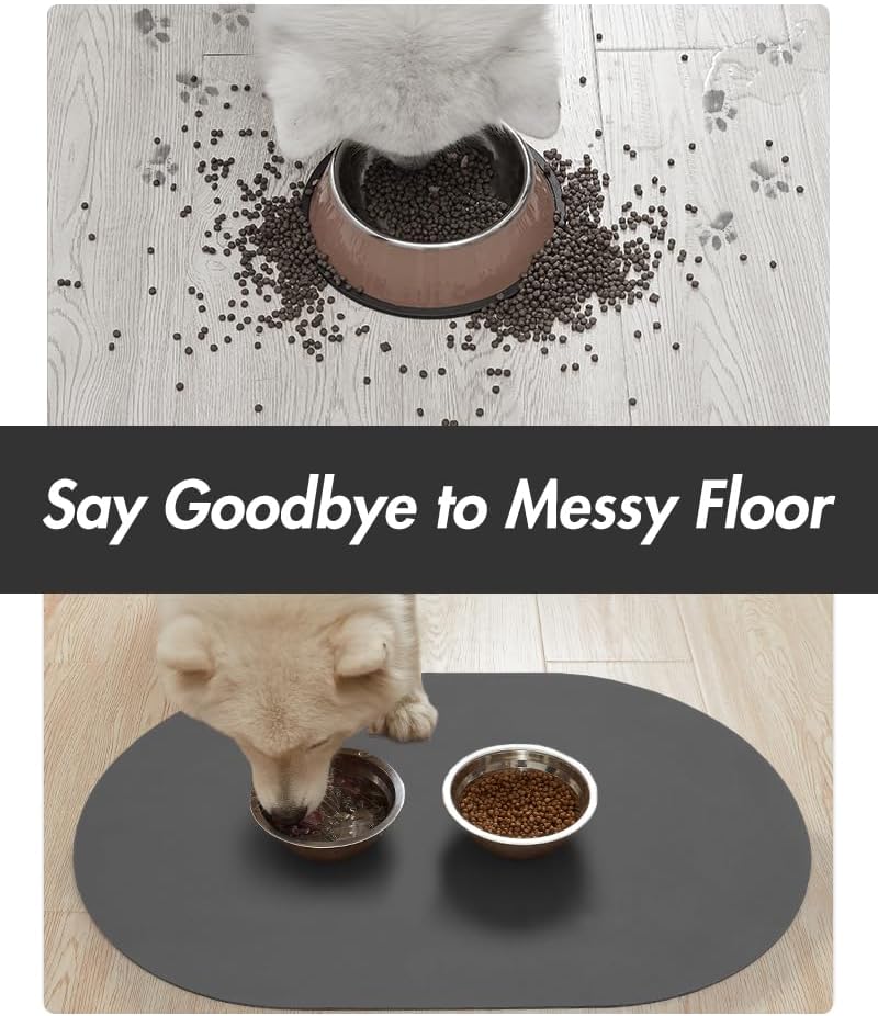 Absorbent Dog Food Mat-Dog Mat for Food and Water Bowl, Quick Dry Pet Food Mat, No Stains Dog Feeding mat, Dog Accessories Pet Supplies Mat-Dog Water Bowl Mat for Messy Drinkers