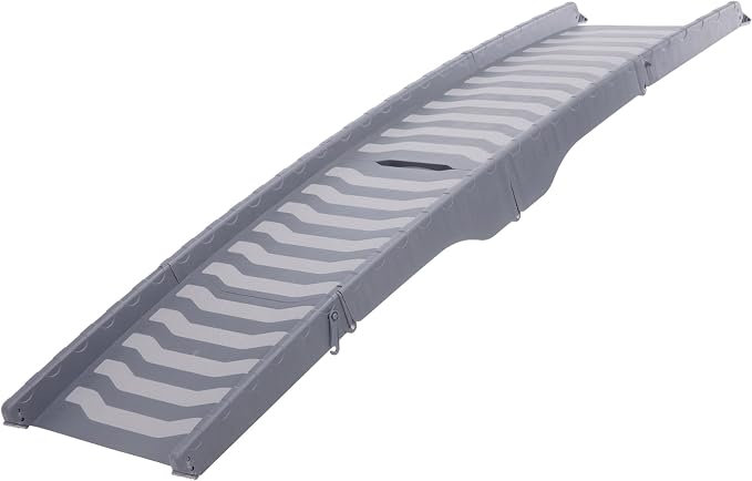 TRIXIE 59-in Pet Ramp for Small to Medium Dogs up to 55 lbs, Foldable and Lightweight Easy to Store | Folding Dog Ramp with High Traction Surface, Ideal for Cars and SUVs, Foldable, Easy to Store and Clean
