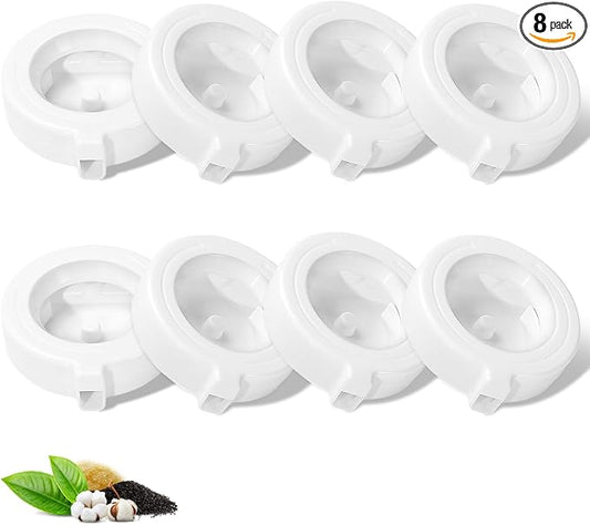 8-Pack Replacement Filters for 3L/3.6L/4.6L/6L/8L Gravity Pet Water Dispenser, Dog Water Filter Replacement, Triple Filtration Pet Fountain Filter, Water Feeder Filter for Cat and Dog